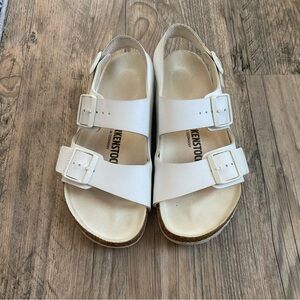 Birkenstock White Sandals with Adjustable Straps